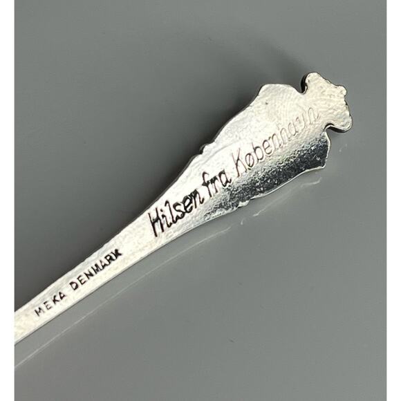 VTG Danmark SILVER SPOON Mermaid Crown Hilsen Fra Kobenhavn Meka Denmark 3.75" - Picture 3 of 5